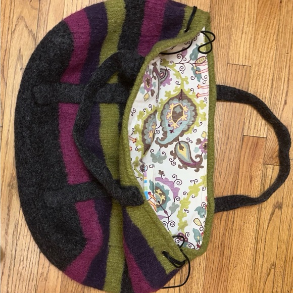 Large size wool and cotton 2face bag - Picture 2 of 2